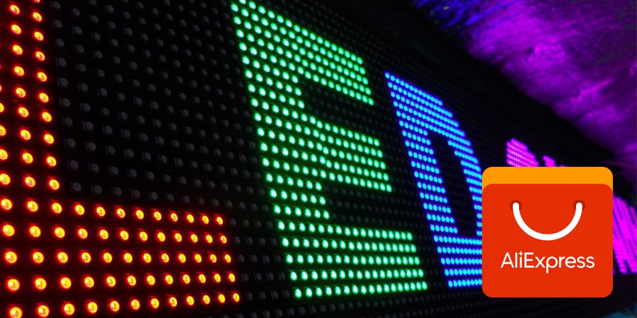 Visores LCD e LED, telas, placares, matrizes de diodos no Aliexpress
