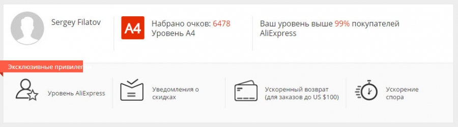 N&iacute;vel de usu&aacute;rio e recompensas do Aliexpress. Pontos de b&ocirc;nus e privil&eacute;gios. Recompensas Aliexpress